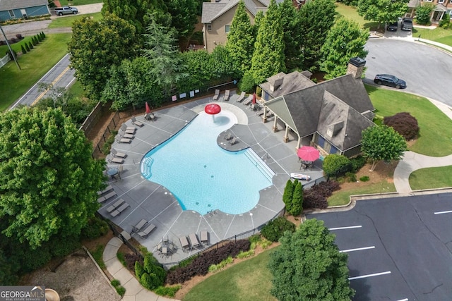 218 Ballymore Ln, Acworth, GA 30102 - drone / aerial view of a pool