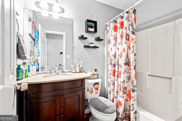 916 Marshall Fuller Rd, Dallas, GA 30157 - full bathroom featuring vanity and shower / tub combo with curtain