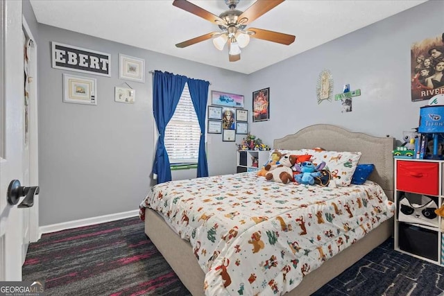916 Marshall Fuller Rd, Dallas, GA 30157 - bedroom with carpet floors and a ceiling fan