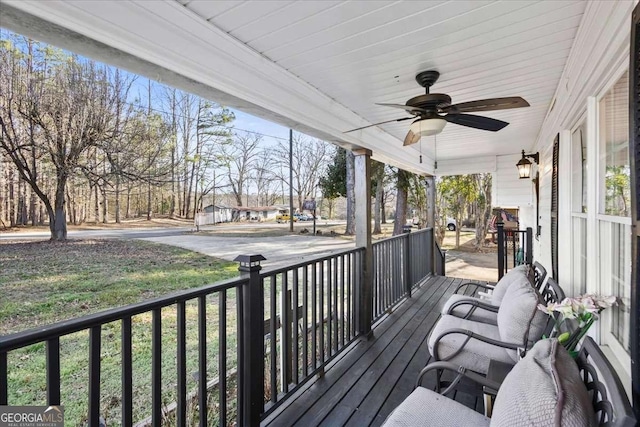 916 Marshall Fuller Rd, Dallas, GA 30157 - porch with a ceiling fan