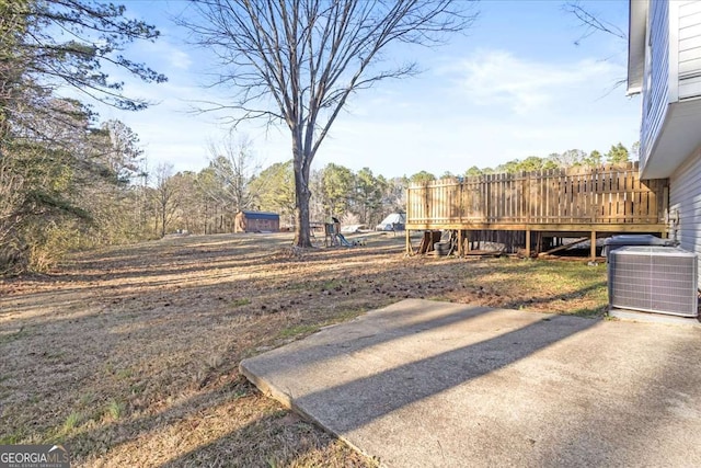 916 Marshall Fuller Rd, Dallas, GA 30157 - view of yard with a wooden deck and a patio area