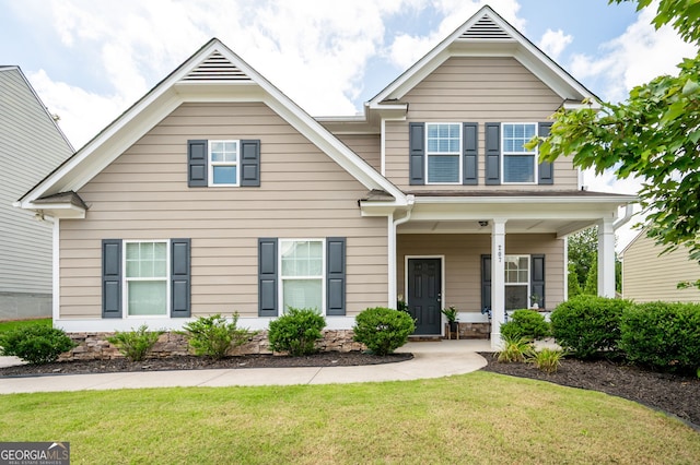 207 Cross Rd, Acworth, GA 30102 - view of front of property with a front lawn