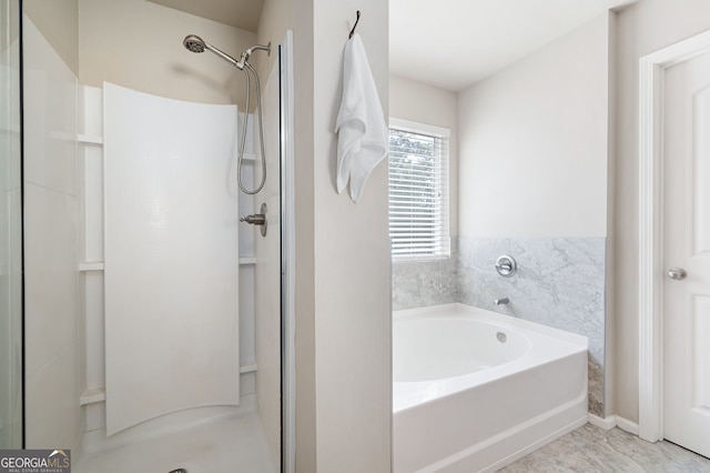 207 Cross Rd, Acworth, GA 30102 - full bath featuring a shower stall and a bath