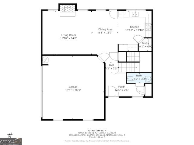 207 Cross Rd, Acworth, GA 30102 - view of floor plan / room layout