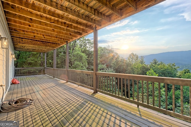 63 Maple Ridge Trl, Clayton, GA 30525 - wooden terrace with a mountain view