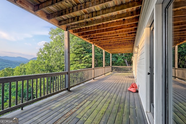 63 Maple Ridge Trl, Clayton, GA 30525 - wooden deck with a mountain view