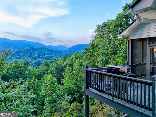 63 Maple Ridge Trl, Clayton, GA 30525 - view of mountain backdrop featuring a heavily wooded area