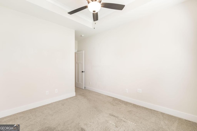 115 Gracetree Way, Kathleen, GA 31047 - carpeted empty room with ceiling fan and a raised ceiling