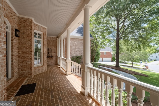 1650 Harvest Ln, Alpharetta, GA 30004 - view of covered porch
