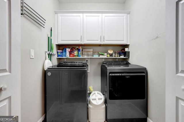 1875 Edgemont Ct, Cumming, GA 30041 - laundry area with separate washer and dryer and cabinet space