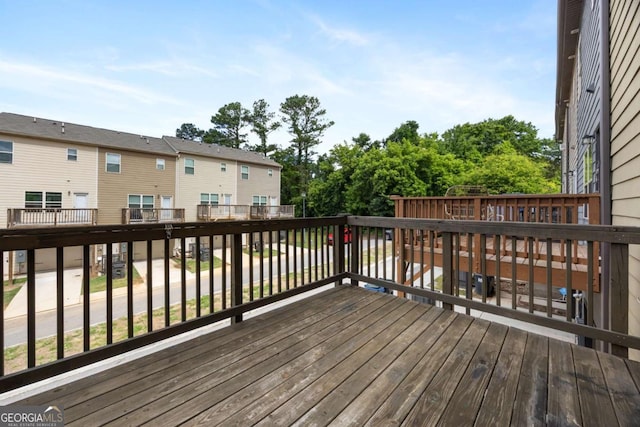 1005 Bayrose Cir Unit 5A, Atlanta, GA 30344 - wooden terrace featuring a residential view