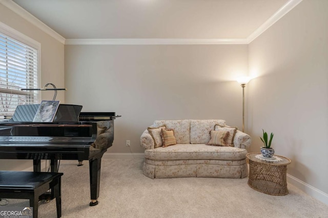 4636 SW Silver Oak Dr SW, Gainesville, GA 30504 - sitting room with crown molding and carpet flooring