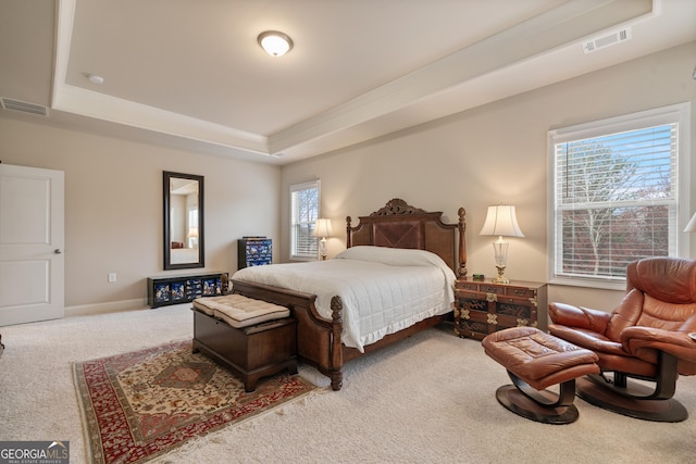 4636 SW Silver Oak Dr SW, Gainesville, GA 30504 - carpeted bedroom with a tray ceiling and multiple windows