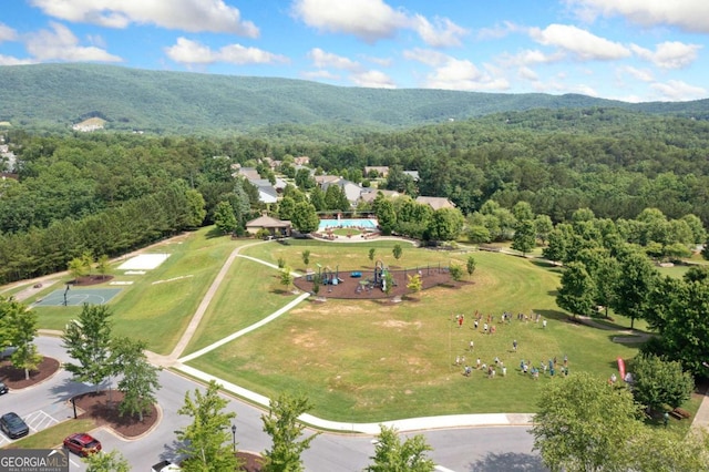 103 Marina Parc Dr, Waleska, GA 30183 - drone / aerial view of a heavily wooded area and a mountainous background