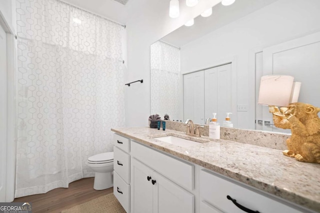 103 Marina Parc Dr, Waleska, GA 30183 - bathroom with vanity, wood finished floors, and shower / tub combo