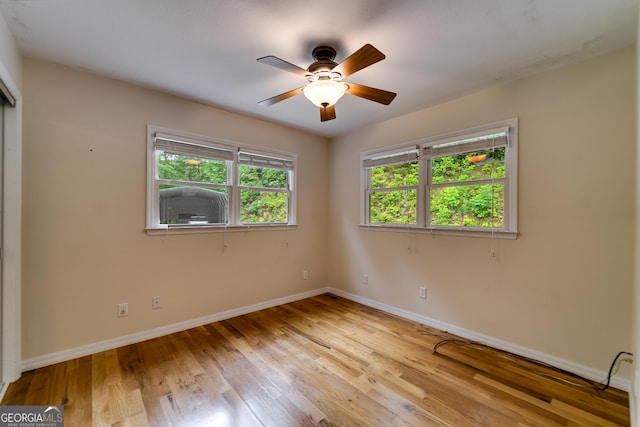 55 Cool Spring Ln, Clayton, GA 30525 - empty room featuring a ceiling fan and light wood finished floors