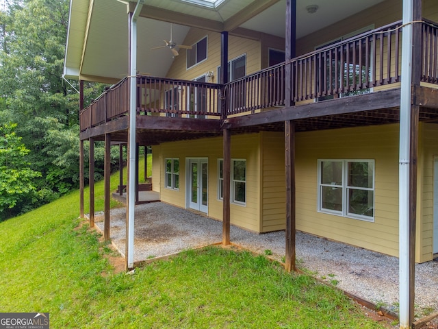 55 Cool Spring Ln, Clayton, GA 30525 - view of patio with a deck and ceiling fan