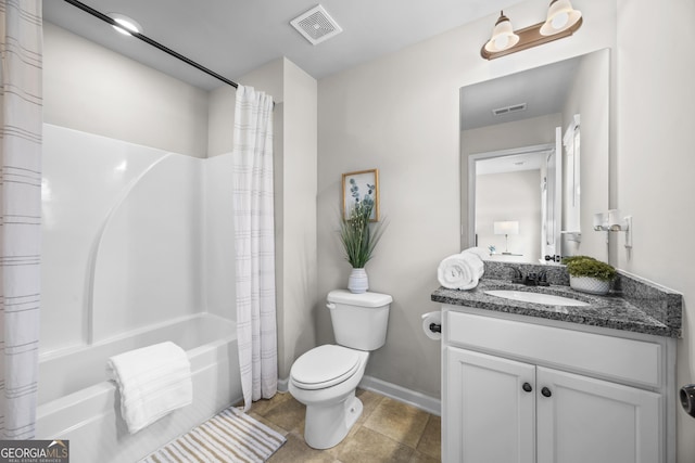 1004 Bayrose Cir, East Point, GA 30344 - bathroom featuring vanity and shower / bath combo with shower curtain