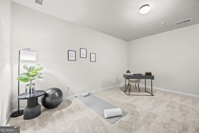 1004 Bayrose Cir, East Point, GA 30344 - workout area featuring carpet floors and baseboards