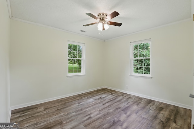 1469 Tabernacle Church Rd, Lincolnton, GA 30817 - unfurnished room with crown molding, wood finished floors, and ceiling fan