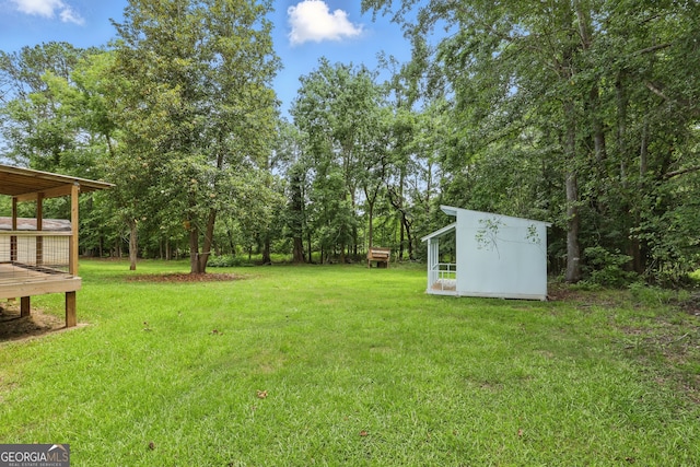 1469 Tabernacle Church Rd, Lincolnton, GA 30817 - view of grassy yard featuring an outdoor structure