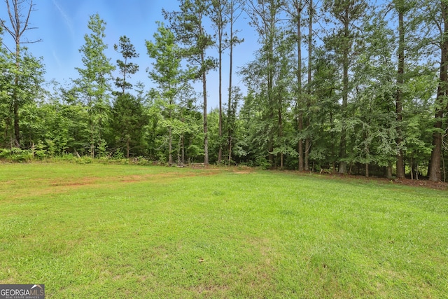 1469 Tabernacle Church Rd, Lincolnton, GA 30817 - view of grassy yard featuring a wooded view