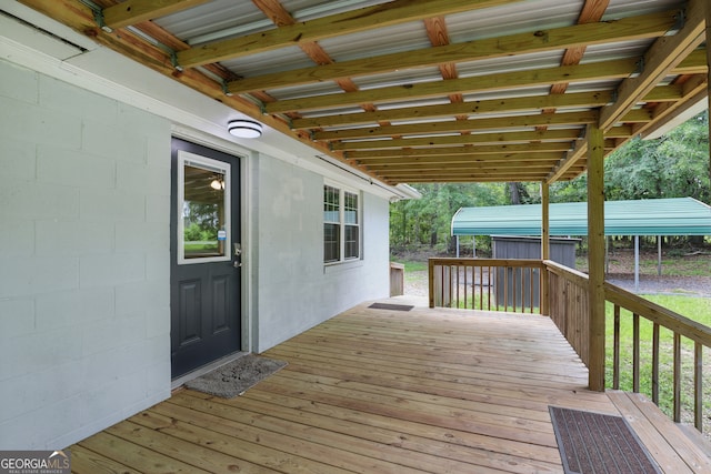 1469 Tabernacle Church Rd, Lincolnton, GA 30817 - view of wooden terrace