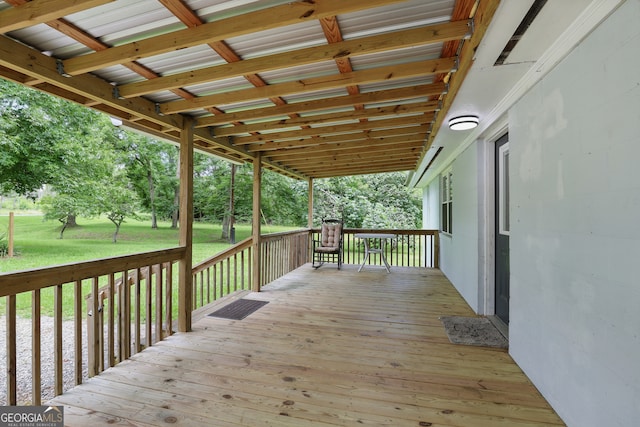 1469 Tabernacle Church Rd, Lincolnton, GA 30817 - wooden terrace featuring a lawn