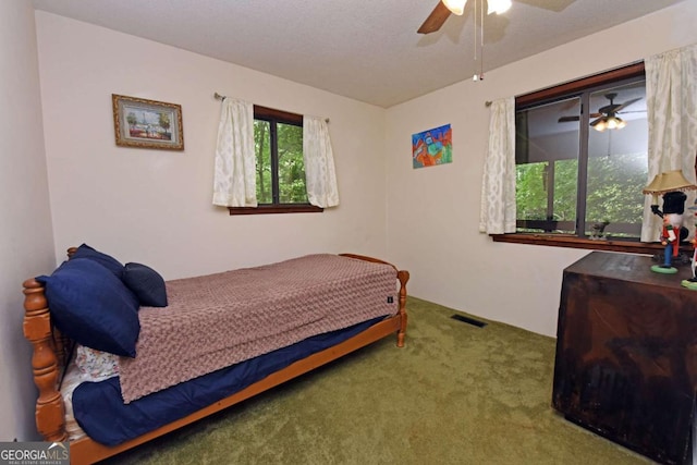 780 Watson Gap Rd, Mineral Bluff, GA 30559 - carpeted bedroom with a ceiling fan