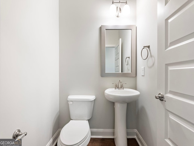 9701 Davis St, Braselton, GA 30517 - bathroom with toilet and baseboards