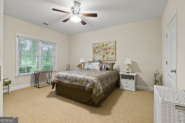281 Hightower Lake Trl, Ball Ground, GA 30107 - bedroom featuring carpet floors and ceiling fan