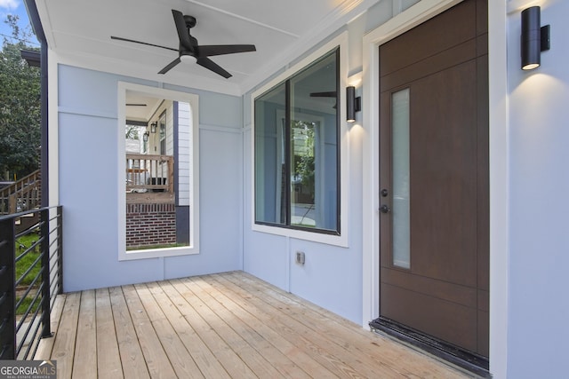 569 Middle St SW, Atlanta, GA 30310 - wooden terrace featuring ceiling fan