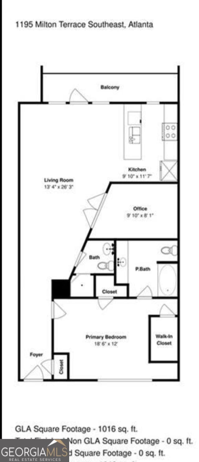 1195 Milton Ter Unit 5204, Atlanta, GA 30315 - view of room layout