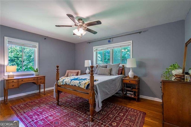 3300 Wiltshire Dr, Avondale Estates, GA 30002 - bedroom featuring wood finished floors and a ceiling fan