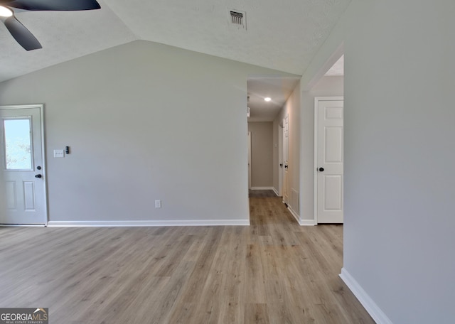 110 Chesterfield Ct, Fayetteville, GA 30214 - additional living space with lofted ceiling, a ceiling fan, and light wood finished floors
