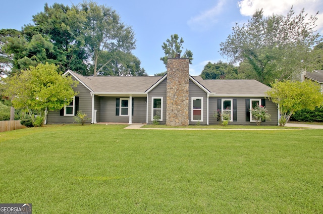 110 Chesterfield Ct, Fayetteville, GA 30214 - single story home with a chimney and a front lawn
