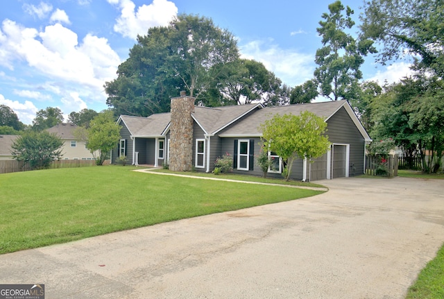 110 Chesterfield Ct, Fayetteville, GA 30214 - single story home featuring a chimney, concrete driveway, and an attached garage