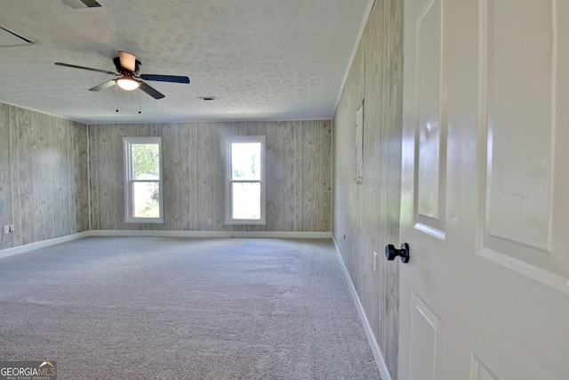 110 Chesterfield Ct, Fayetteville, GA 30214 - spare room with a textured ceiling, ceiling fan, and carpet