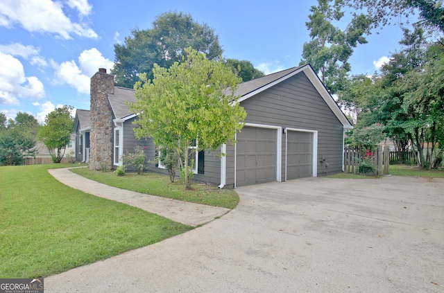 110 Chesterfield Ct, Fayetteville, GA 30214 - view of front of home featuring a garage, a chimney, and driveway