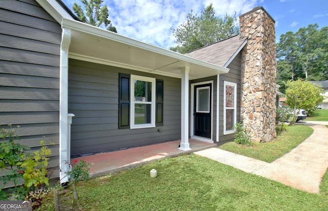 110 Chesterfield Ct, Fayetteville, GA 30214 - property entrance featuring a chimney