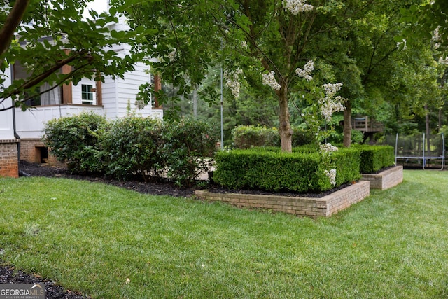 7093 Vaughn Rd, Canton, GA 30115 - view of grassy yard with a trampoline