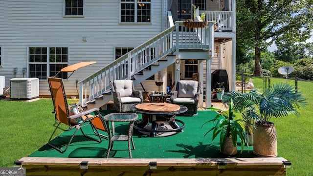 221 Timber Ridge Dr, Clarkesville, GA 30523 - view of patio / terrace featuring stairs
