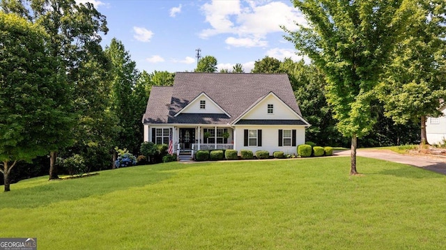 221 Timber Ridge Dr, Clarkesville, GA 30523 - view of front facade featuring covered porch and a front yard