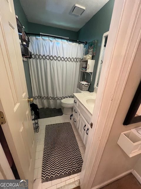 974 Bloomfield Dr, Lawrenceville, GA 30044 - full bath with vanity, a shower with shower curtain, and tile patterned flooring