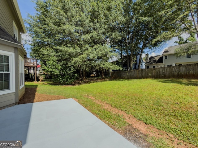 1904 Watercrest Cir, Lawrenceville, GA 30043 - fenced backyard with a patio area
