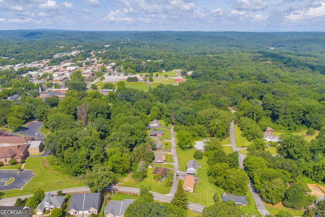 116 Rickman St, Toccoa, GA 30577 - aerial view of residential area featuring a heavily wooded area