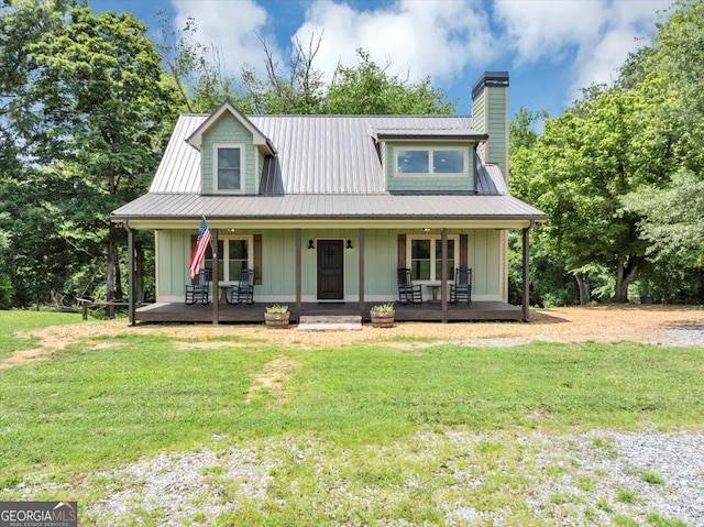 2092 Pleasant Hill Rd NE, Ranger, GA 30734 - view of front of property featuring board and batten siding, a chimney, and a front yard