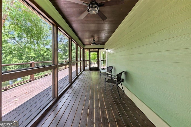 2092 Pleasant Hill Rd NE, Ranger, GA 30734 - unfurnished sunroom featuring ceiling fan