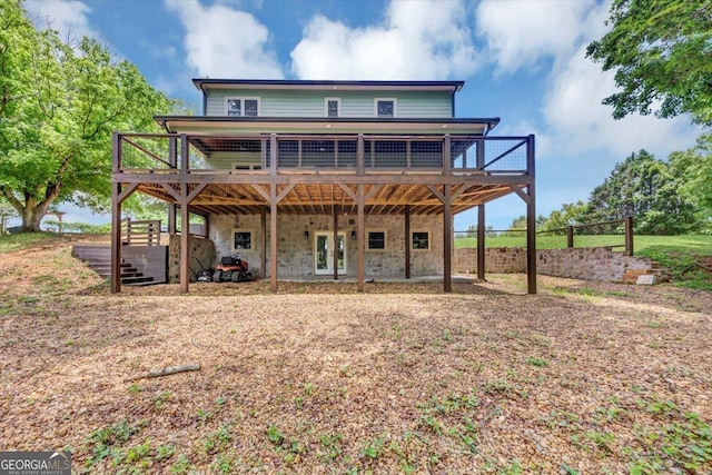 2092 Pleasant Hill Rd NE, Ranger, GA 30734 - back of house featuring a deck and french doors