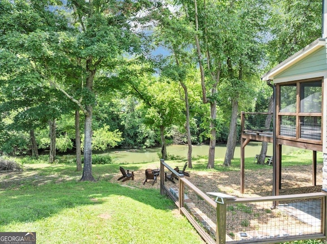 2092 Pleasant Hill Rd NE, Ranger, GA 30734 - view of grassy yard featuring view of wooded area and a water view